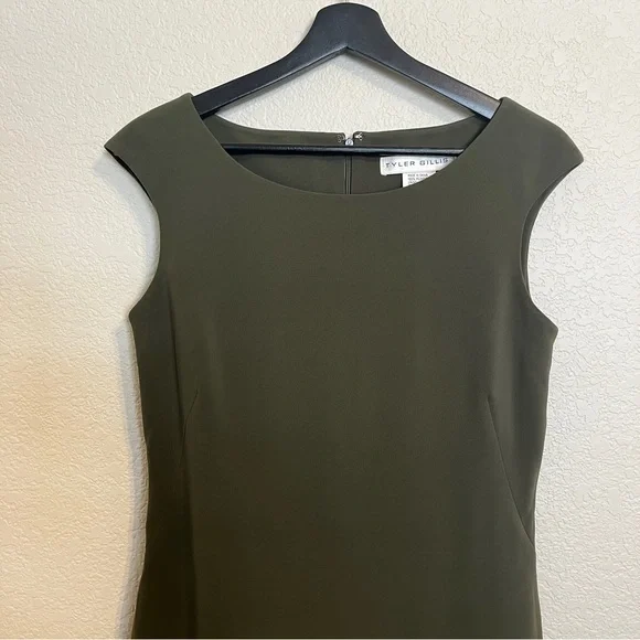 Tyler Gillis Olive Green Sleeveless Dress - Picture 3 of 9